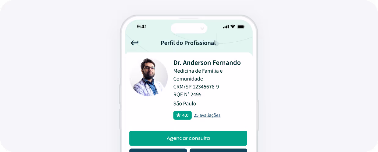 Um mockup de um smartphone branco mostrando o chat do aplicativo do Yinflow